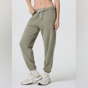 Vuori Green Track Pants with Elastic Waistband